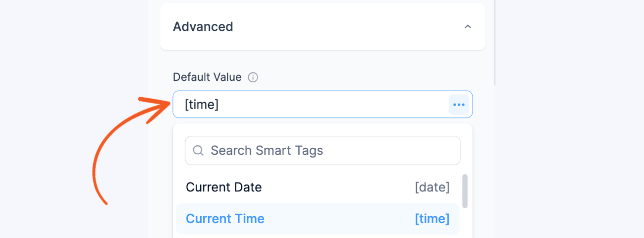 Time Field - Set Current Default Time