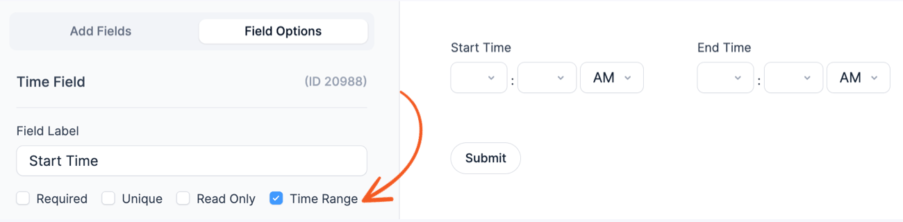 Time - Select Time Range