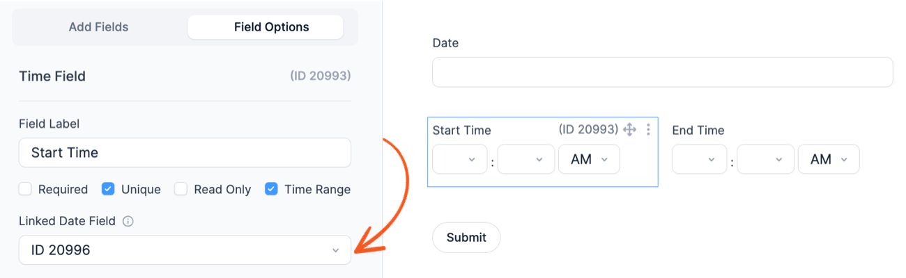 Time - Allow unique booking per time slot
