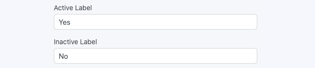 Toggle Active/Inactive labels