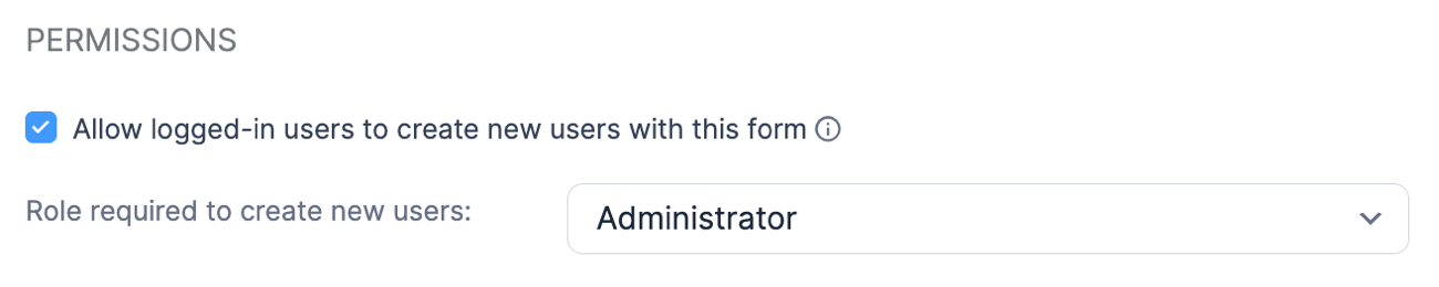Select permission role to create multiple users
