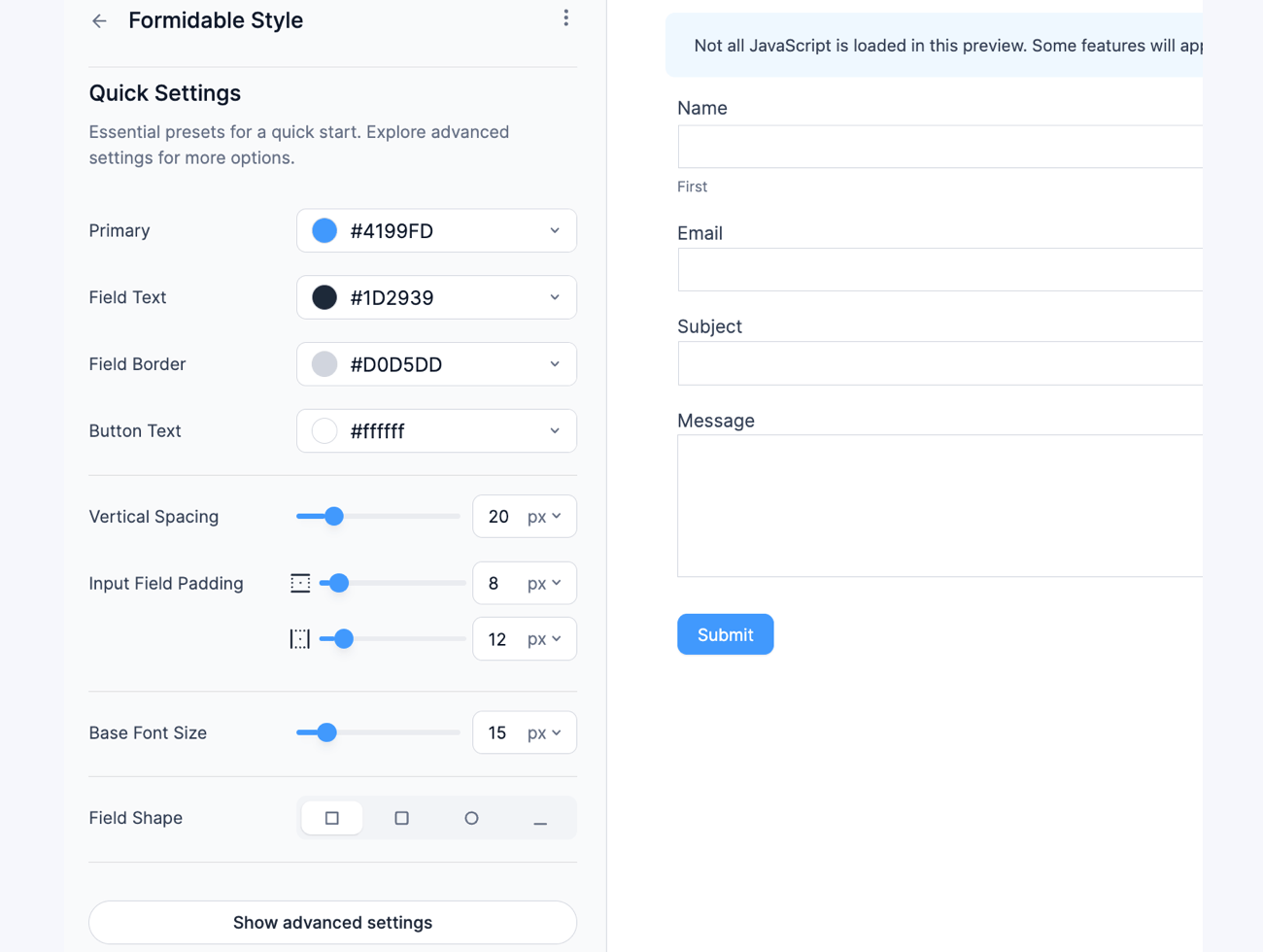 WordPress form styler