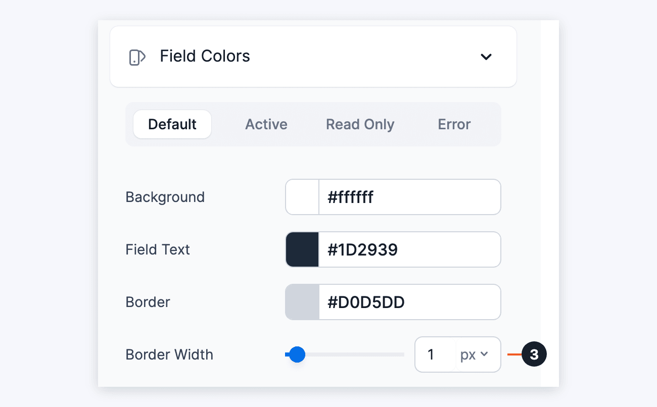 Visual Form Styler Lines Styles - Field Colors Border Width (3) Visual Form Styler Lines Styles - Field Colors Border Width (3)