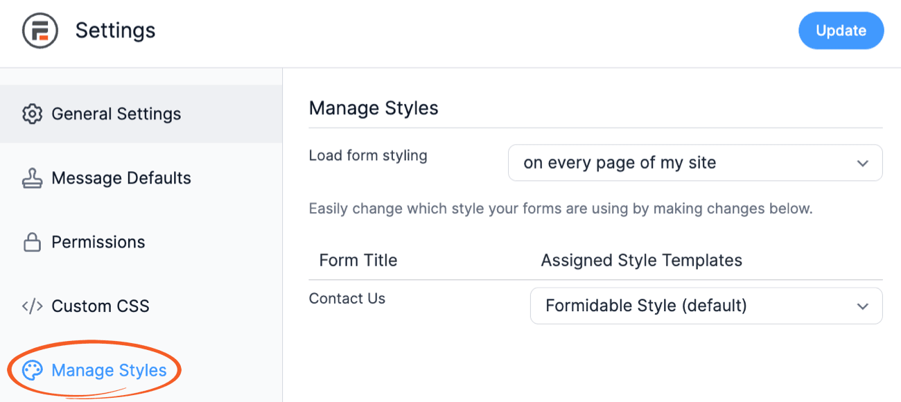 Visual Form Styler Manage Form Visual Form Styler Manage Form