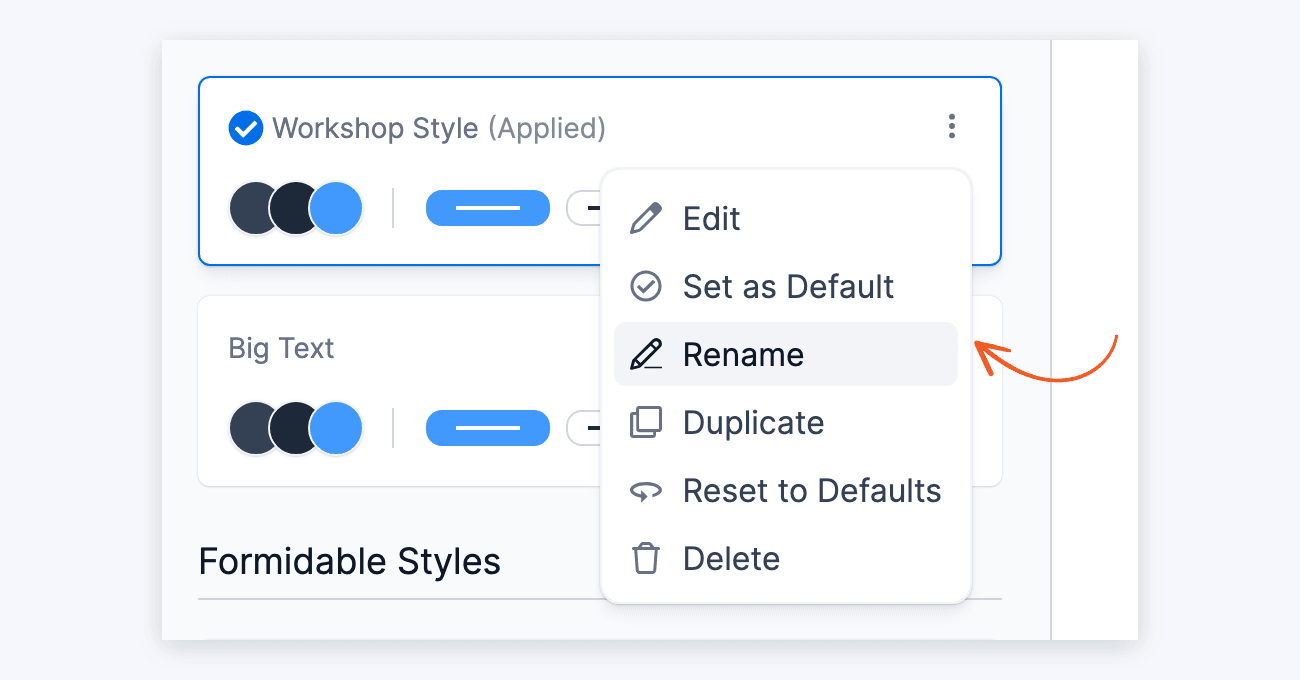 Visual Form Styler - Rename Style Visual Form Styler - Rename Style