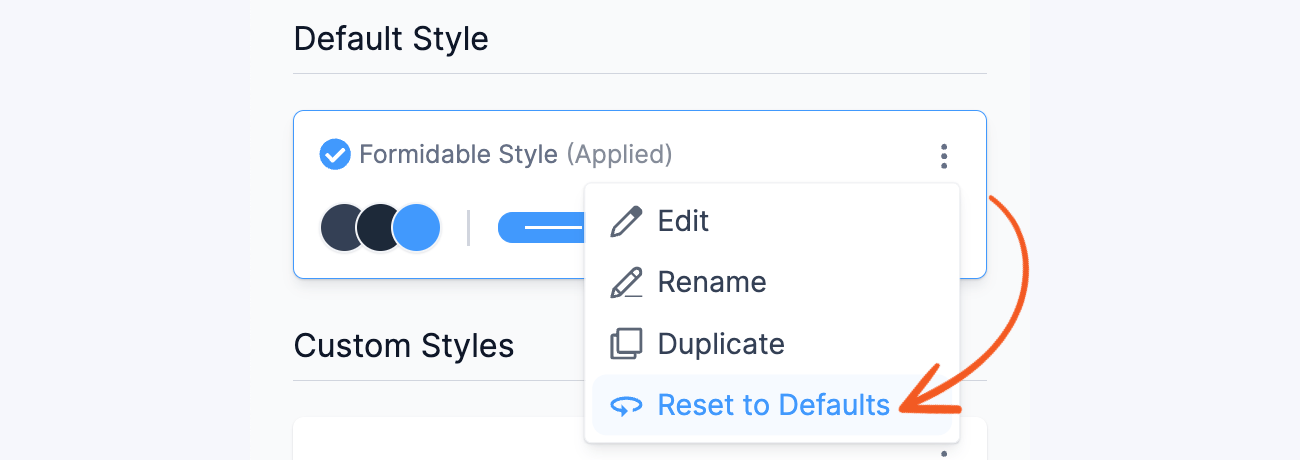 Visual Form Styler - Reset Style Visual Form Styler - Reset Style