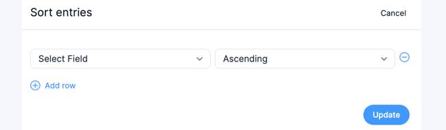 Visual View Settings - Sort Entries Visual View Settings - Sort Entries