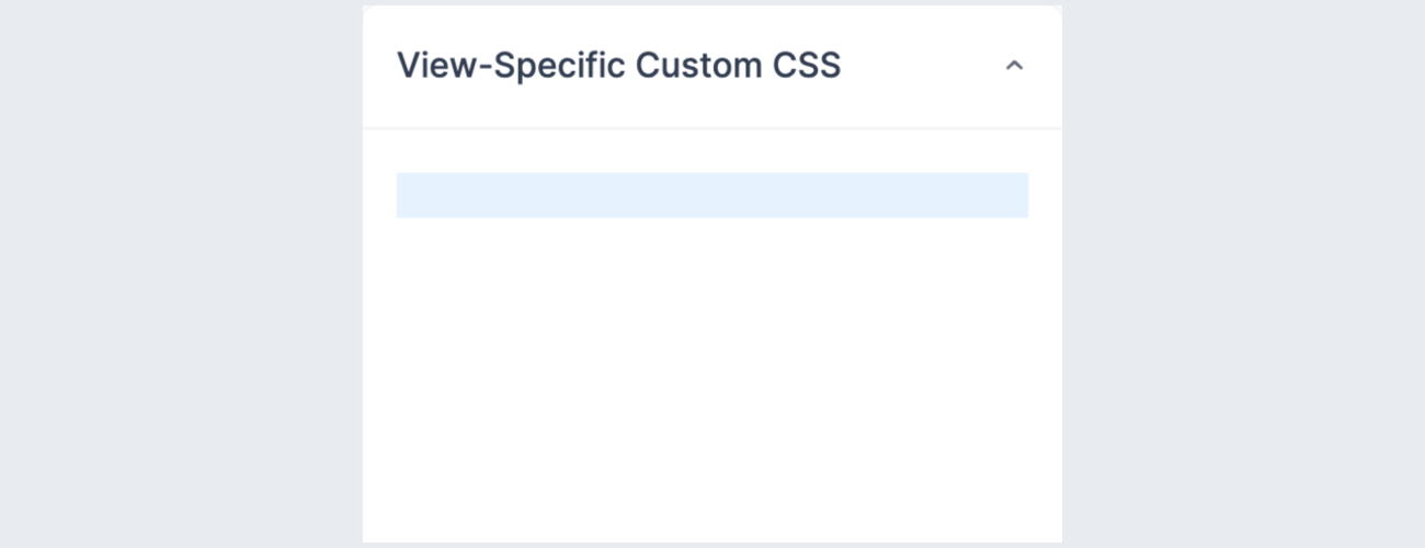 View setting custom css View setting custom css
