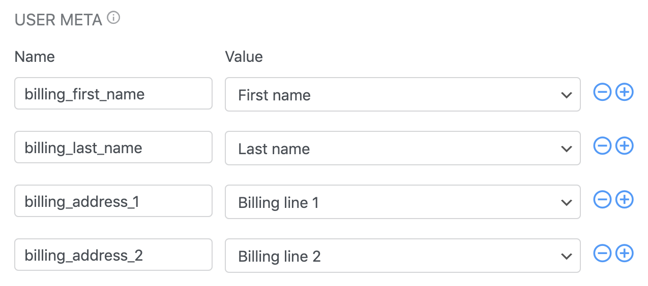 WooCommerce billing address user meta WooCommerce billing address user meta