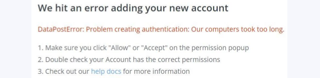 Zapier Troubleshooting DataPostError Problem creating authentication