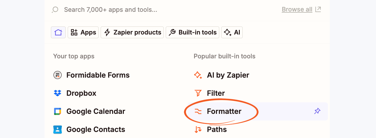 Zapier Repeater Add Formatter