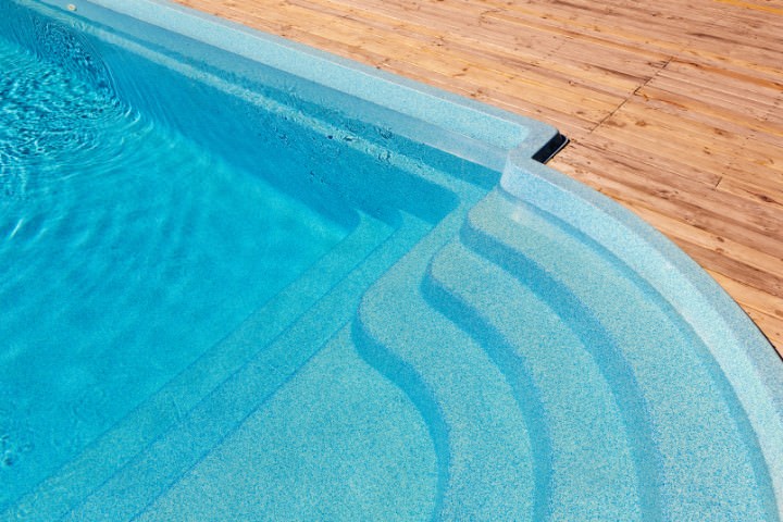 Fiberglass pool liner material commonly chosen for shorter build timelines