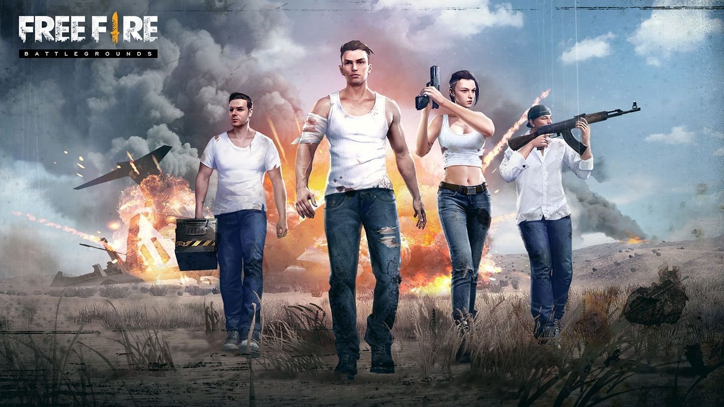 Free Fire desktop wallpaper white explode