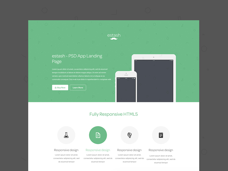 Estash - App Landing Page