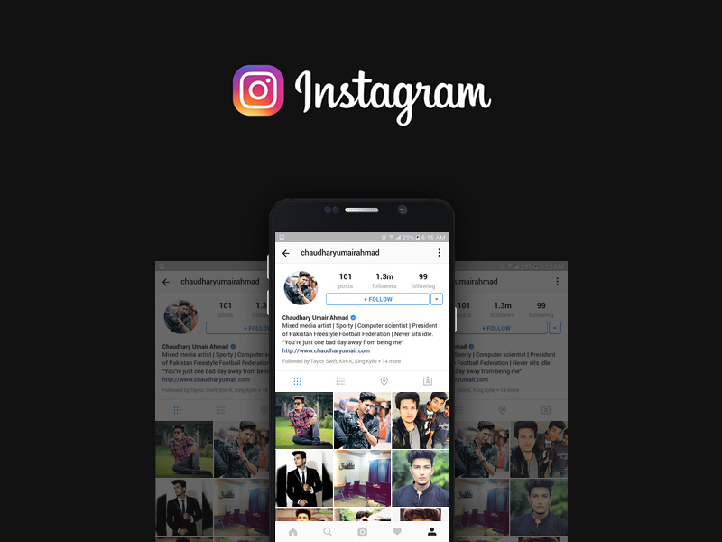 Instagram Profile Mockup - PSD Freebie