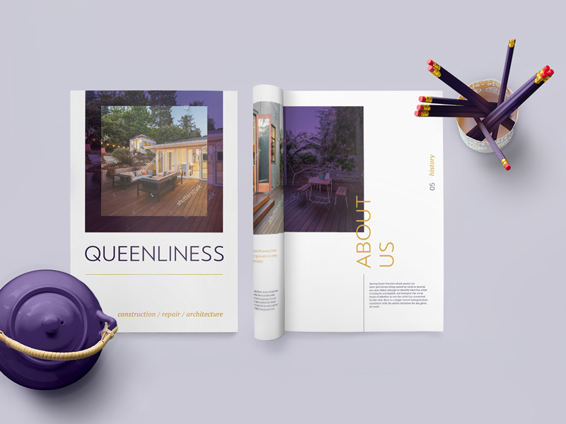 Queenliness Real Estate Brochure Template by Artem Hromovoj