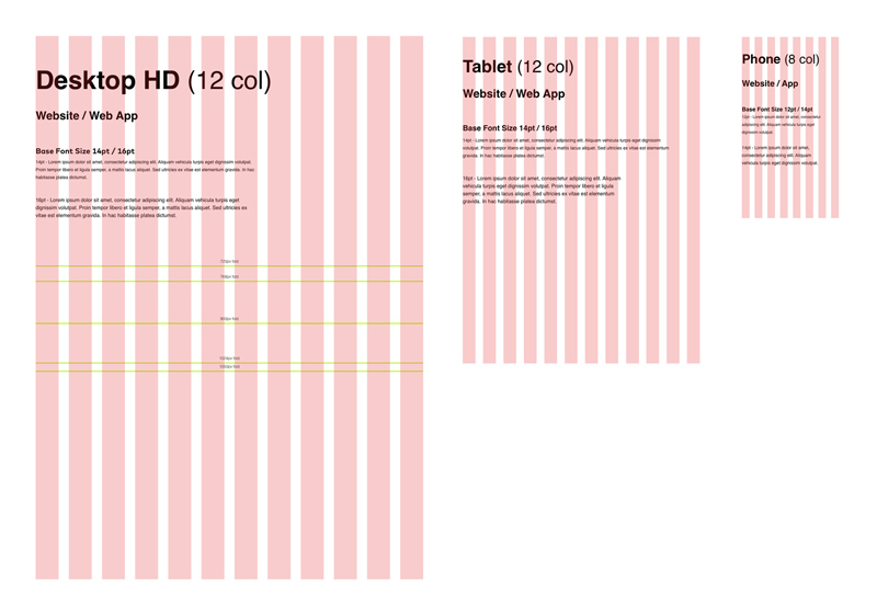 responsive grid template for sketch freebie supply