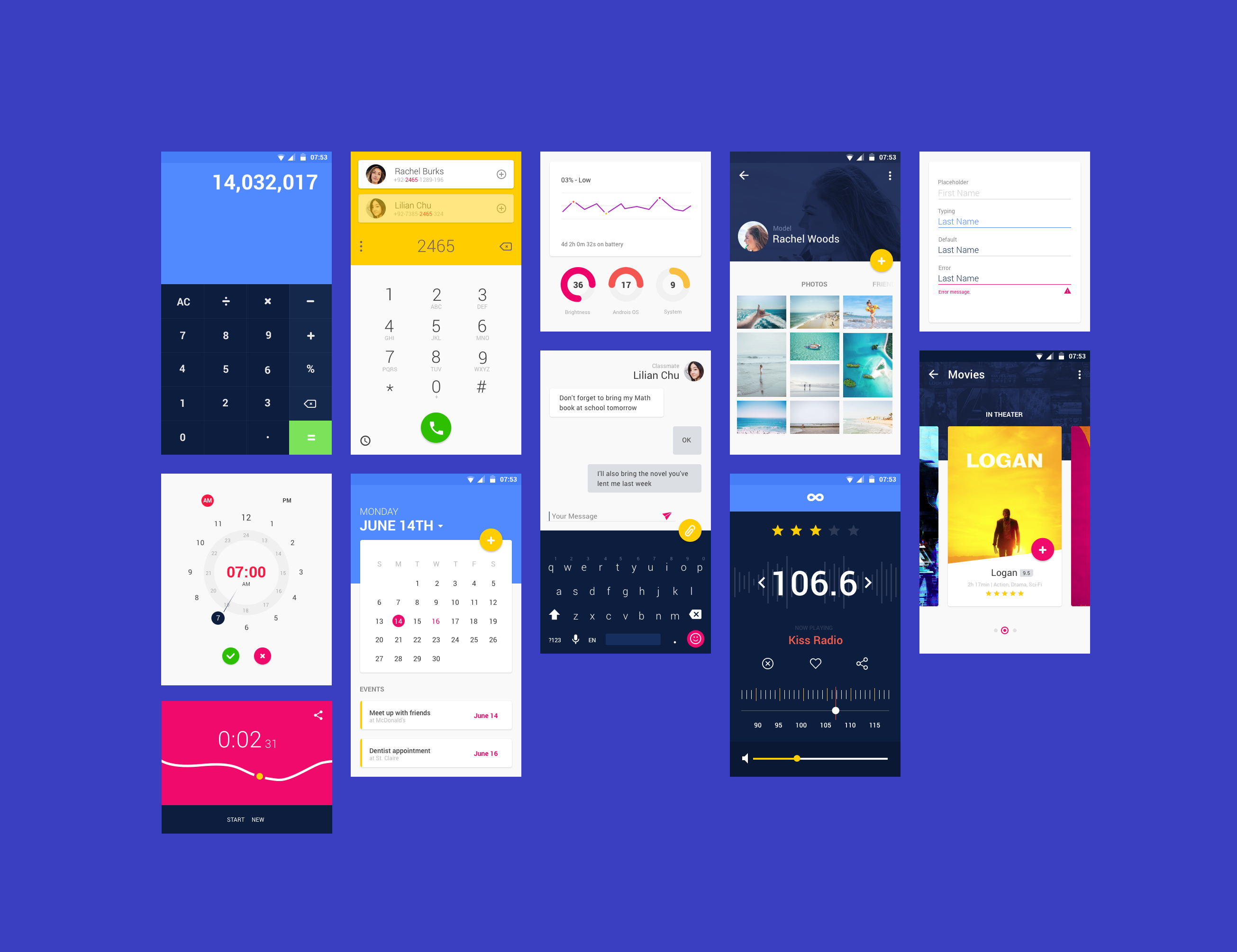 Material UI Kit (.sketch, .psd, .xd) by Emma Drews on Dribbble