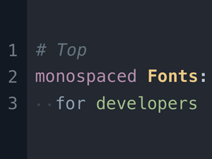 Top Monospace Fonts For Developers