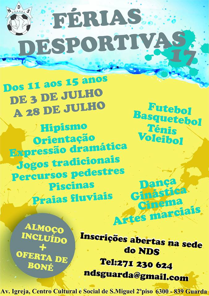 Férias desportivas com o NDS