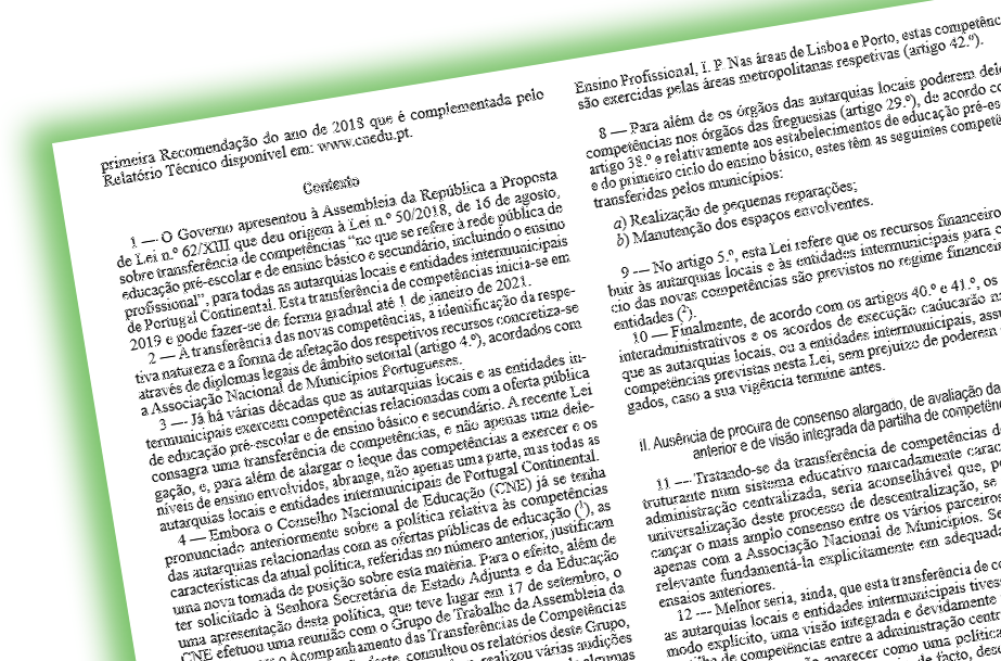 Transfer&ecirc;ncia de Compet&ecirc;ncias para Autarquias Locais - Avan&ccedil;o ou Encruzilhada?