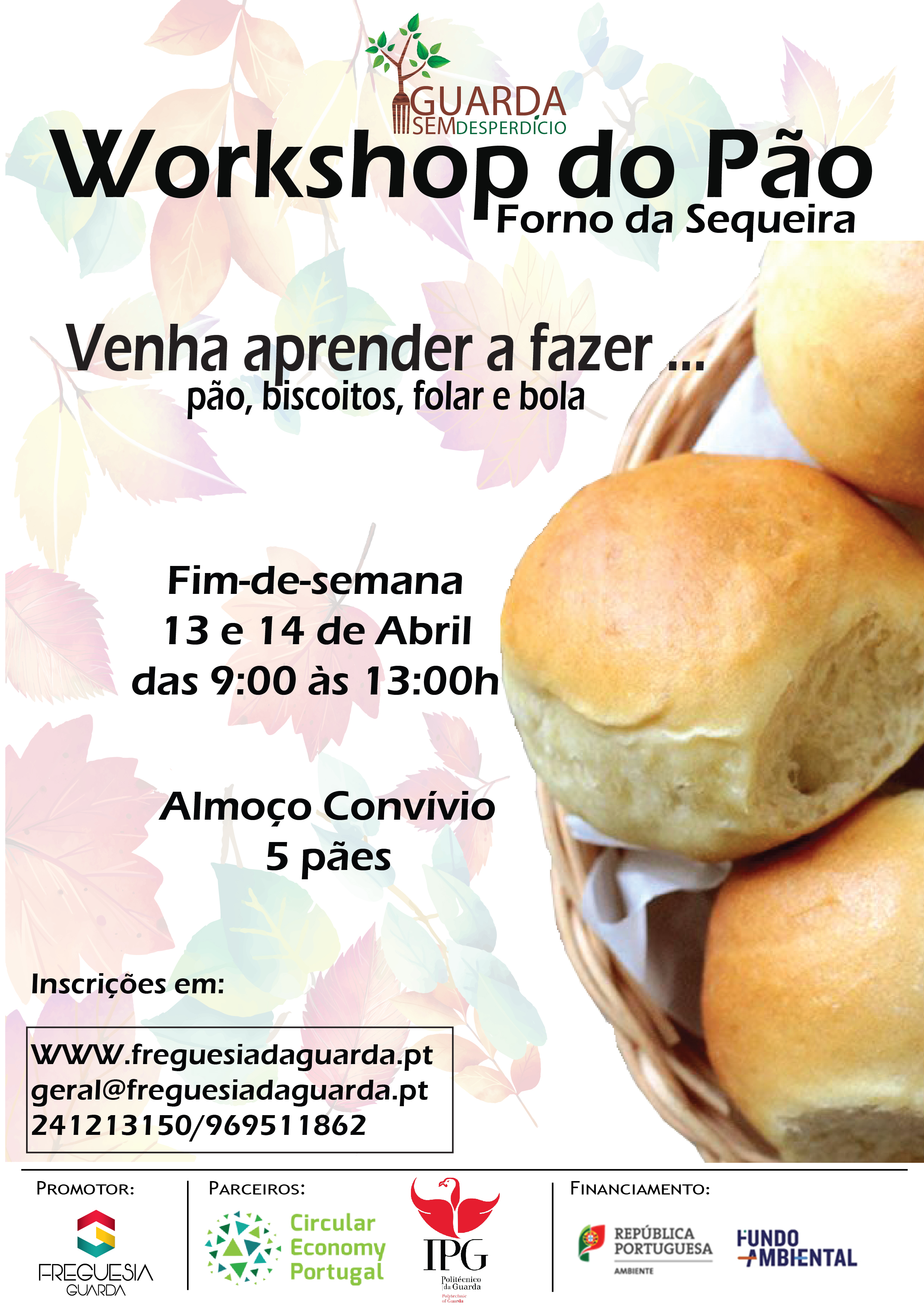 Aviso: "workshop do P&atilde;o"...