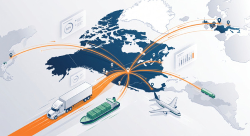 FreightRun Integrated Logistics Network Illustration