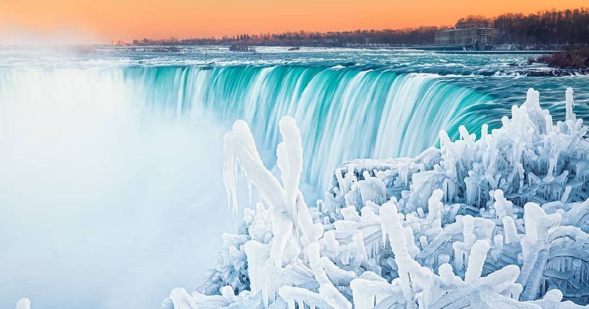 Niagara Falls is now partially frozen over and it looks incredible