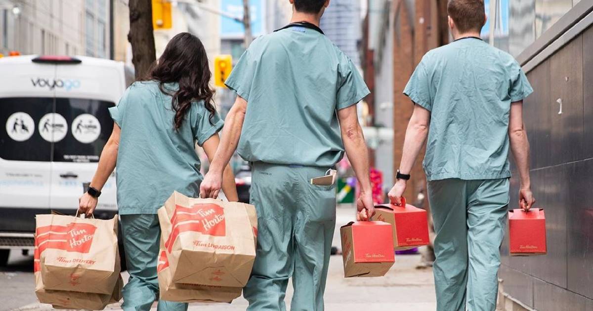 Tim Hortons is now giving free coffee to healthcare workers in Canada