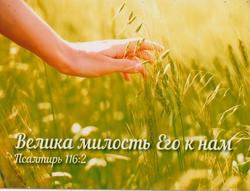 Велика милость Его к нам. Псалтырь 116:2