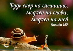 Будь скор на слышание, медлен на слова, медлен на гнев. Иакова 1:19