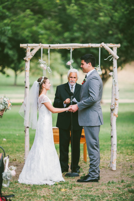 A Sweet Pink Bates Nut Farm Wedding – Photo by Let's Frolic Together