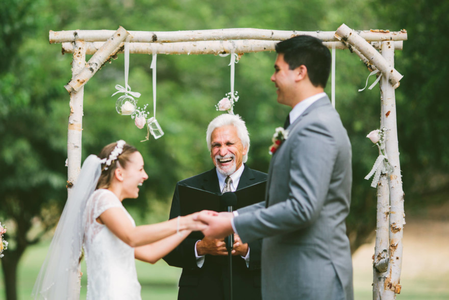 A Sweet Pink Bates Nut Farm Wedding – Photo by Let's Frolic Together