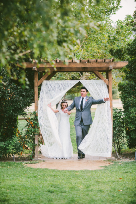 A Sweet Pink Bates Nut Farm Wedding – Photo by Let's Frolic Together