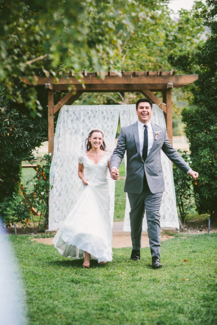 A Sweet Pink Bates Nut Farm Wedding – Photo by Let's Frolic Together