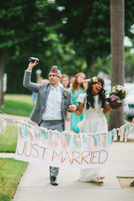 Rustic Bear-Themed San Diego Garden Wedding – Photo by Let's Frolic Together
