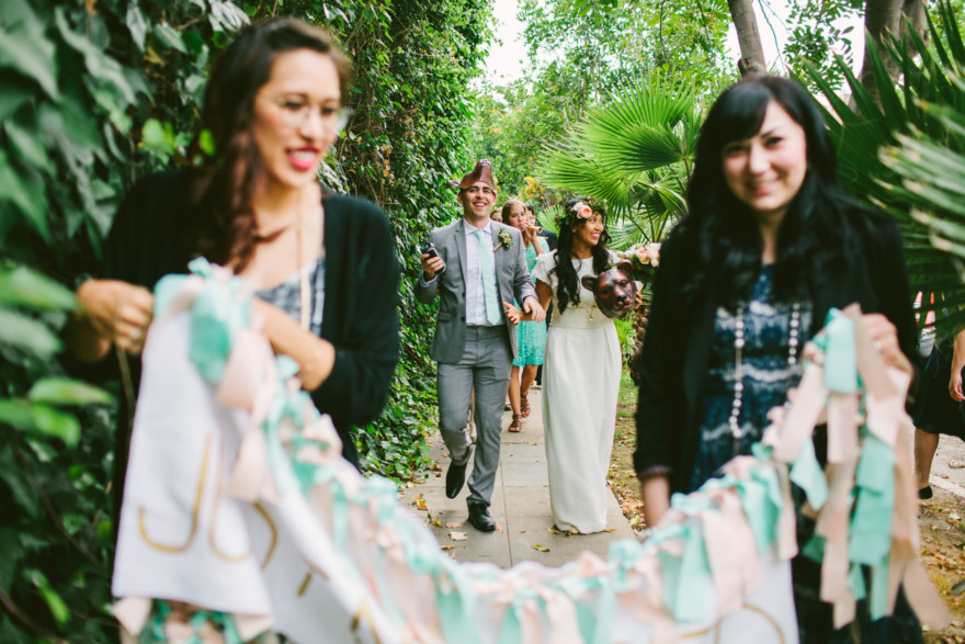 Rustic Bear-Themed San Diego Garden Wedding – Photo by Let's Frolic Together