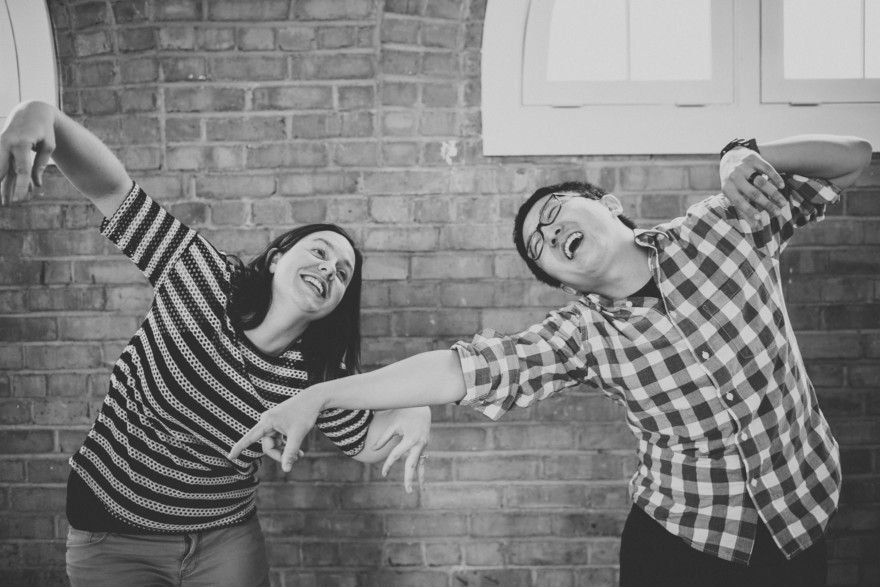 A Silly Seaside Engagement – Photo by Let's Frolic Together