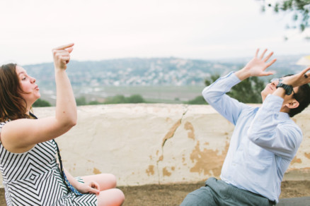 A Silly Seaside Engagement – Photo by Let's Frolic Together