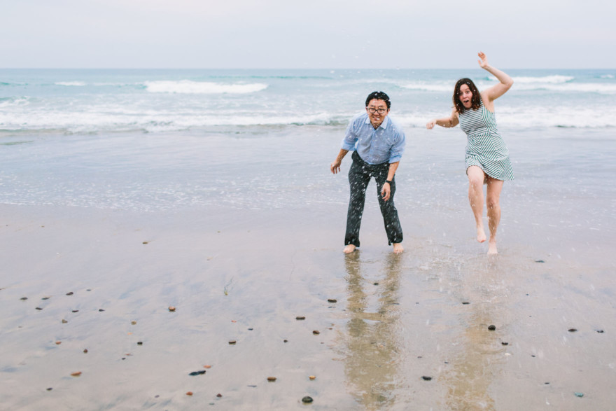 A Silly Seaside Engagement – Photo by Let's Frolic Together