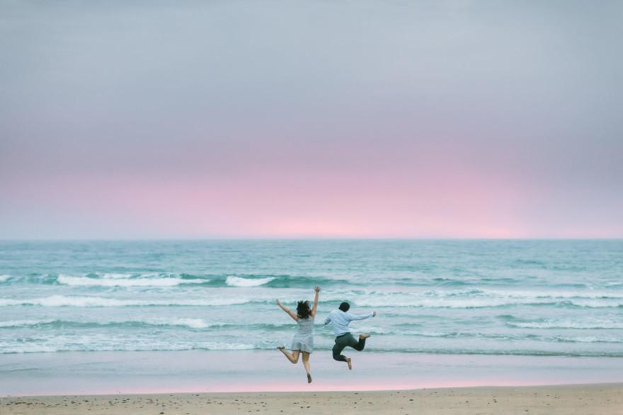 A Silly Seaside Engagement – Photo by Let's Frolic Together