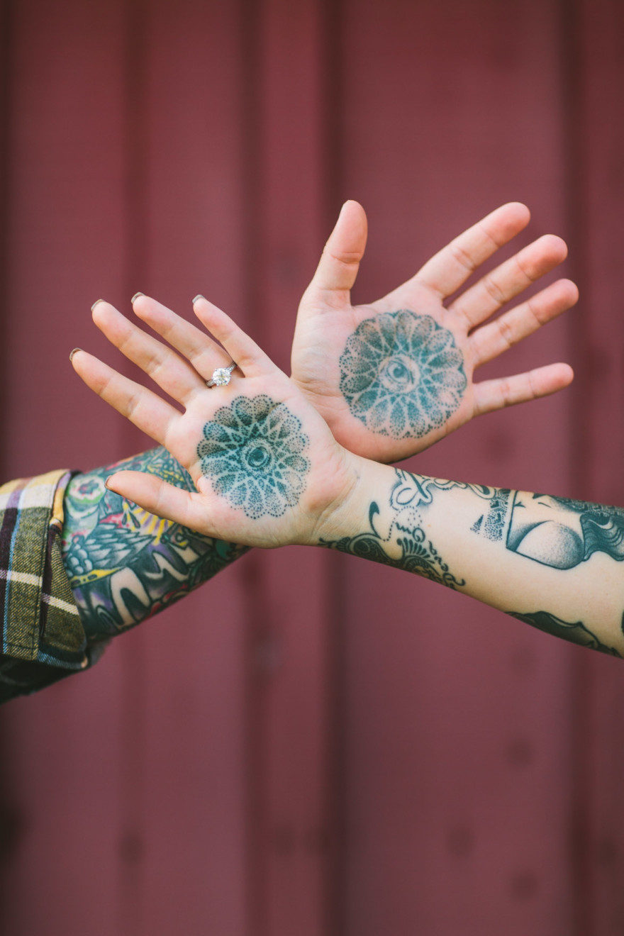 Tattooed Rustic Ranch Engagement – Photo by Let's Frolic Together