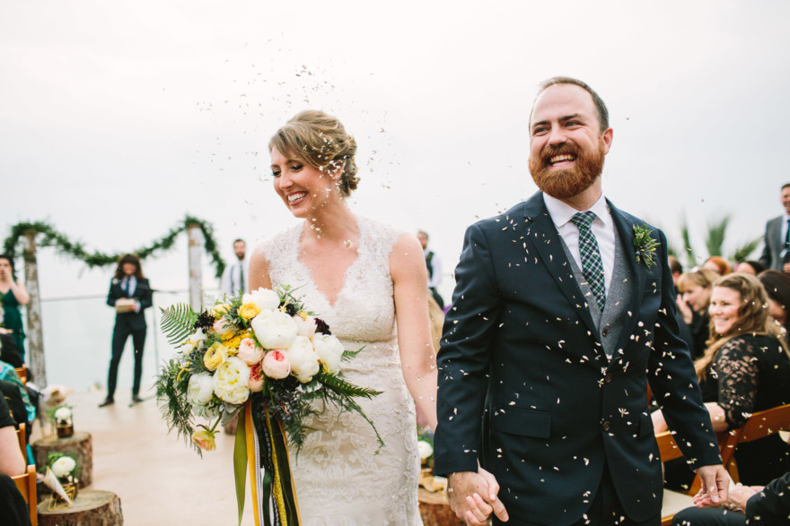 Misty Surf & Sand Resort Wedding – Photo by Let's Frolic Together