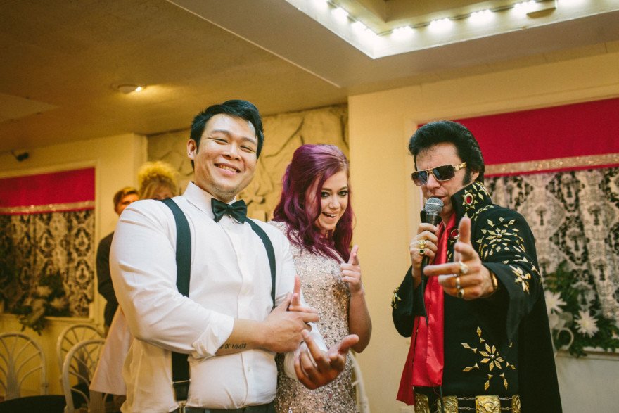 Elvis Wedding at the Little Vegas Chapel – Photo by Let's Frolic Together
