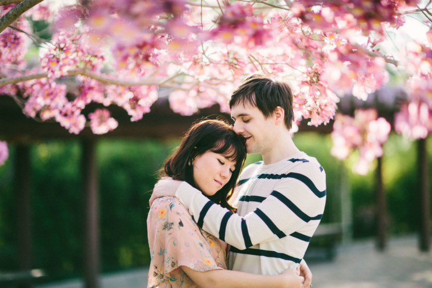 A Dreamy Cherry Blossom Engagement – Photo by Let's Frolic Together
