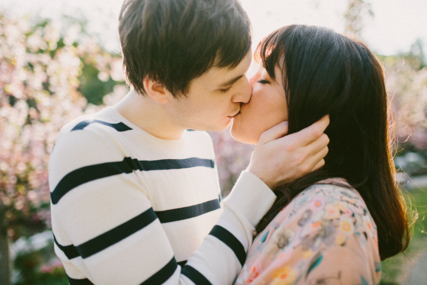 A Dreamy Cherry Blossom Engagement – Photo by Let's Frolic Together