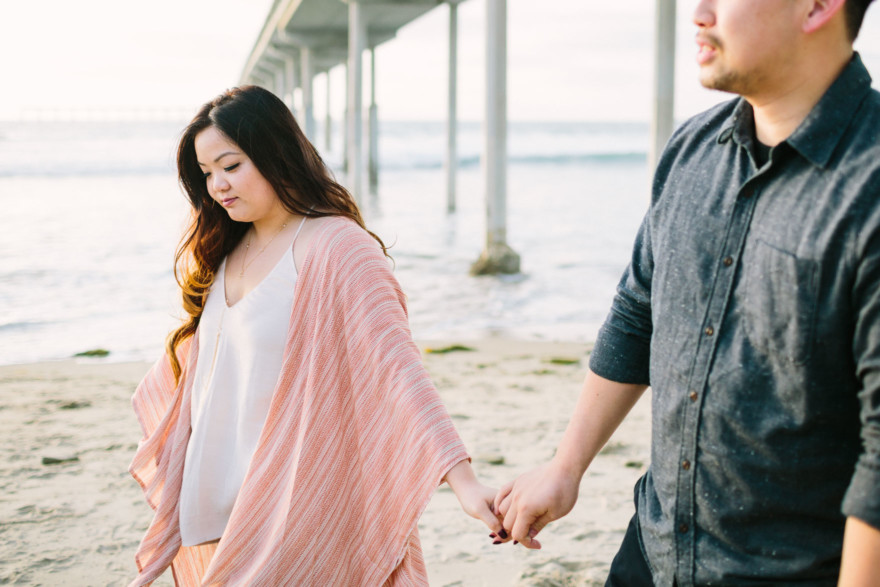 Cuddling on the Ocean Beach Shoreline – Photo by Let's Frolic Together
