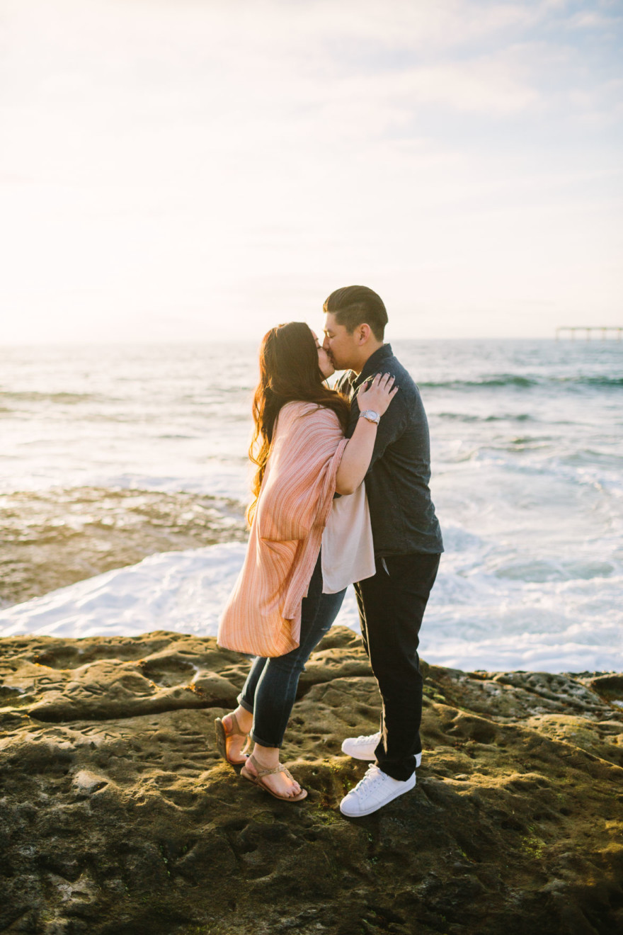 Cuddling on the Ocean Beach Shoreline – Photo by Let's Frolic Together