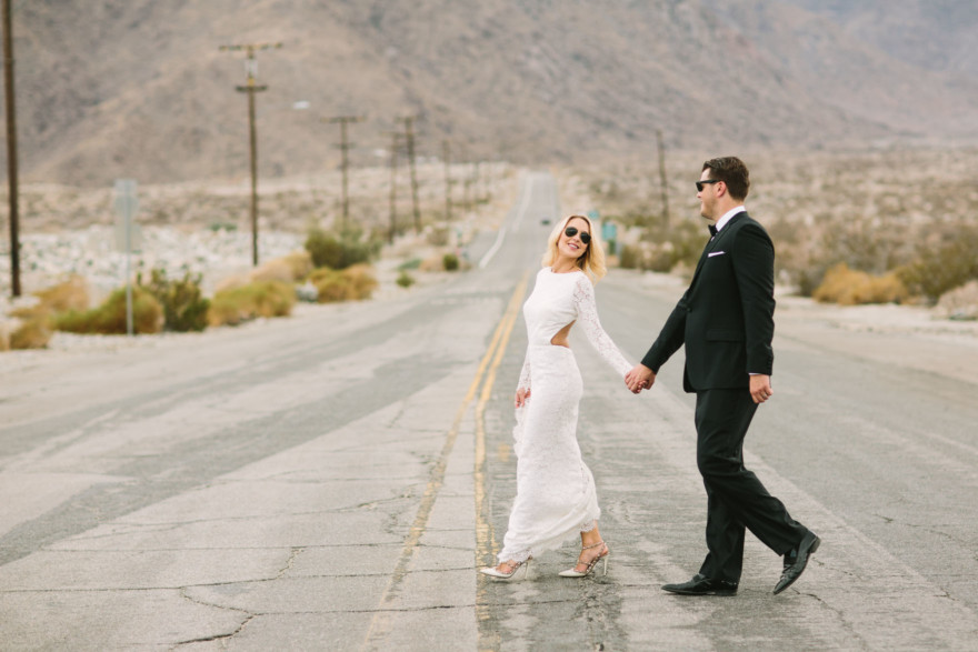 Modern Glam Palm Springs Wedding – Photo by Let's Frolic Together
