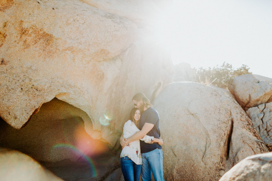 A Windy, Romantic Desert Engagement – Photo by Let's Frolic Together
